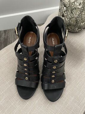 ALDO Gladiator Studded Heels, Size 7